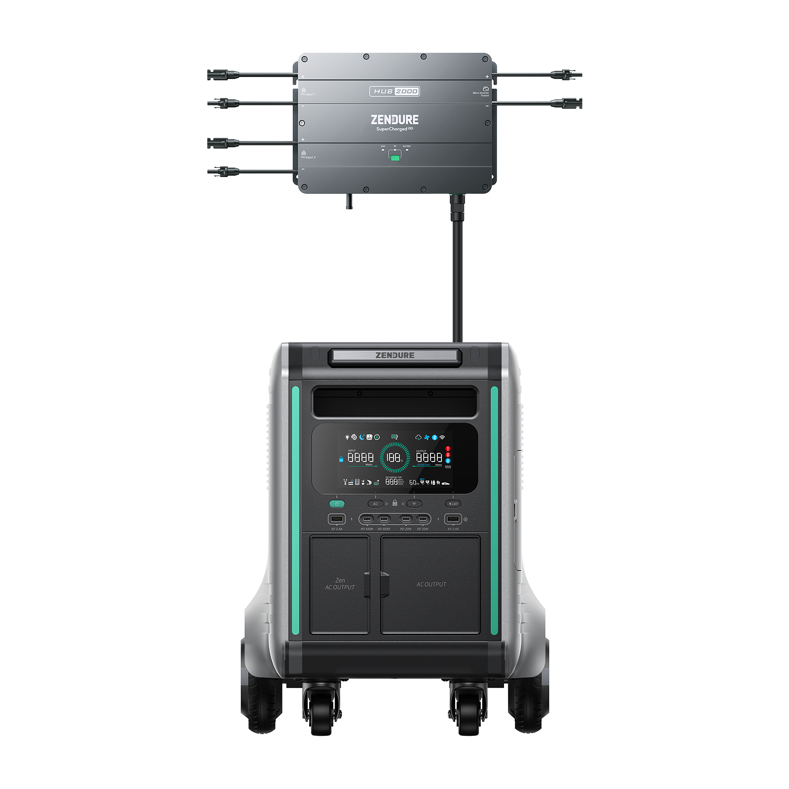 Hub 2000 + SuperBase V Plug and Play Solar System